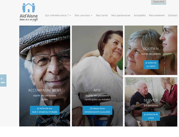 Création et référencement du site internet AID'AISNE version web